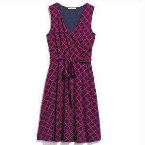 NWT Mix by 41 Hawthorne StitchFix Kassidy Faux Wrap Dress Red Navy